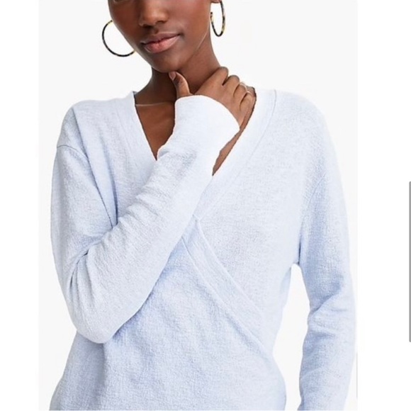 J.CREW Pink Textured Crepe Faux Wrap Top - Picture 4 of 9